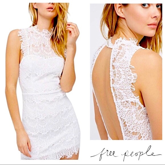 Free People Dresses & Skirts - Free people boho white lace body con dress